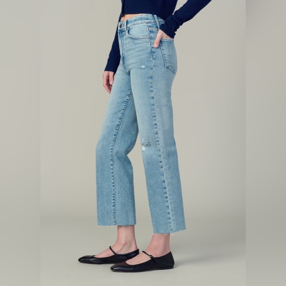 JOESS -THE BLAKE HIGH RISE WIDE LEG CROP JEANS - Picture 2 of 12